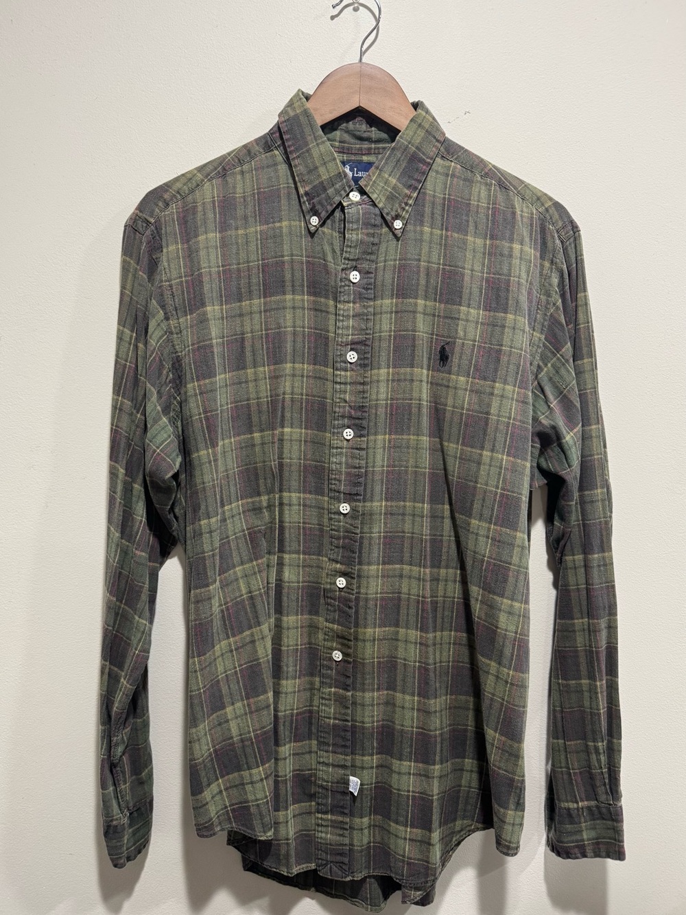 Vintage Ralph Lauren Handwoven Madras Plaid Button Down Shirt L - Picture 2 of 4